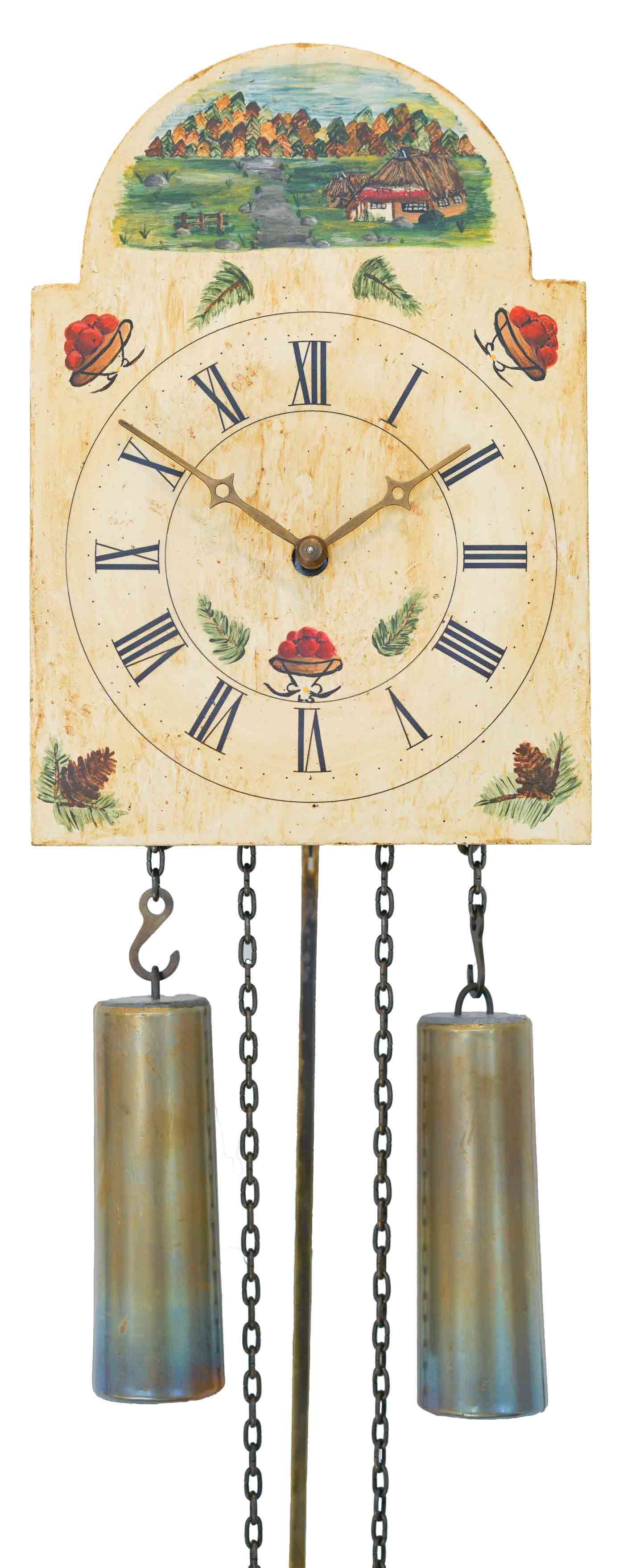 Shield Clock hand-painted